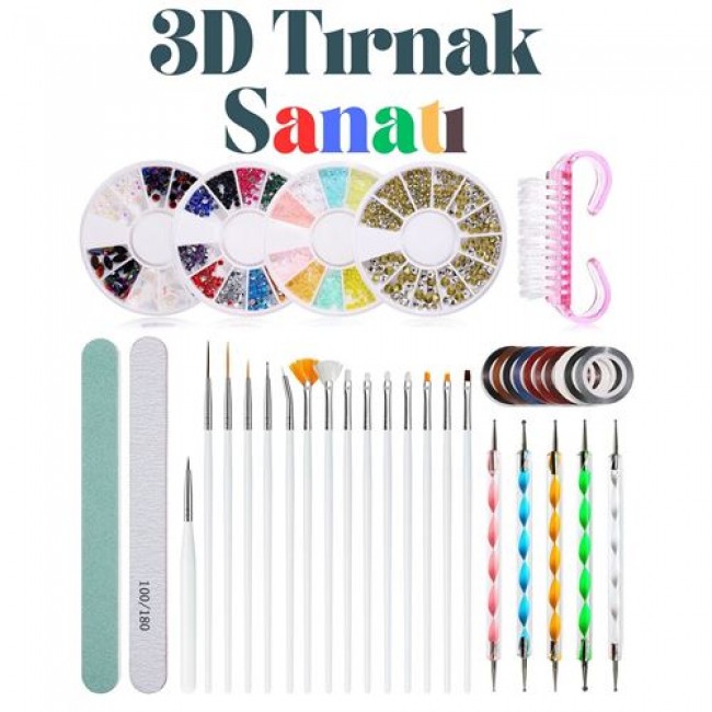 Renkmix 3d Protez Tırnak Süsleme Kiti 718485