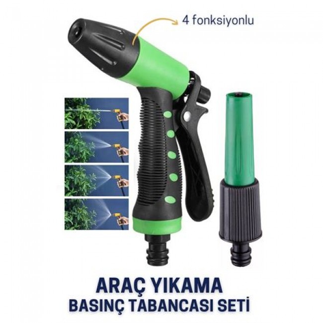 Renkmix Basınçlı Araç Yıkama Tabancası Seti 4 Fonksi̇yon 429057