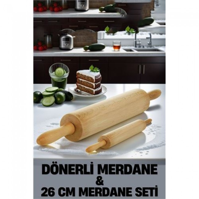 Kendinden Dönerli Merdane 2 Li Set Fabelle Design