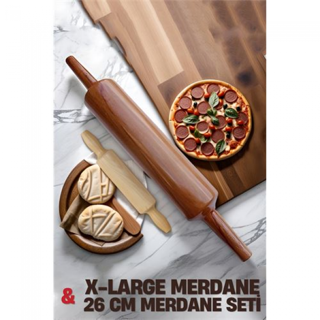 Renkmix 50 Cm X-large Pizza Merdane 2 Li Set Woodyard Design