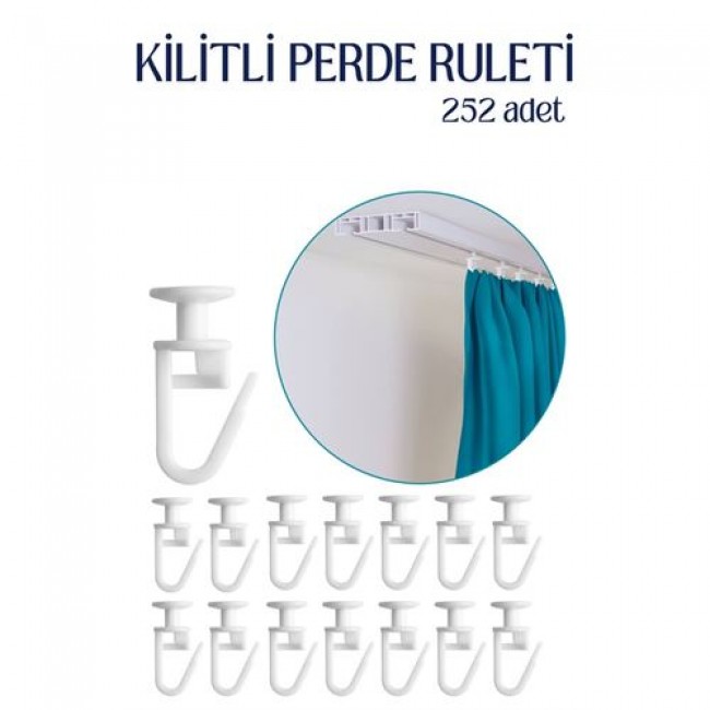 Renkmix Kilitli Perde Ruleti 252 Adet