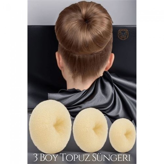 Renkmix Gold Saç Topuz Süngeri 3 Boy Forero Design