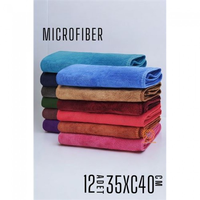 Renkmix Microfiber Temizlik Bezi 12 Adet Towel Design