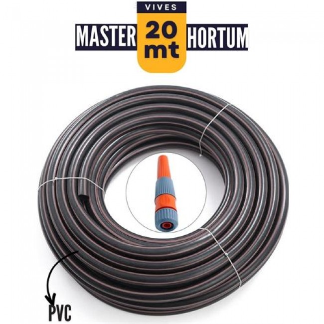 Renkmix 20 Metre Master Bahçe Hortumu Sulama Aparatı Hedi̇yeli̇