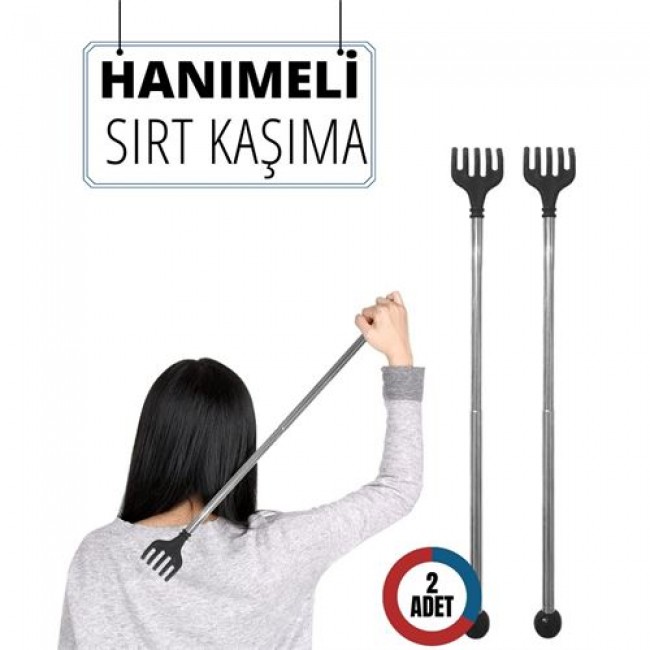 2 Li̇ Hanımeli Metal Sırt Kaşıma Aparatı