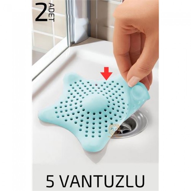 Vantuzlu Lavabo Gider Süzgeci Multi Kullanım 2 Li