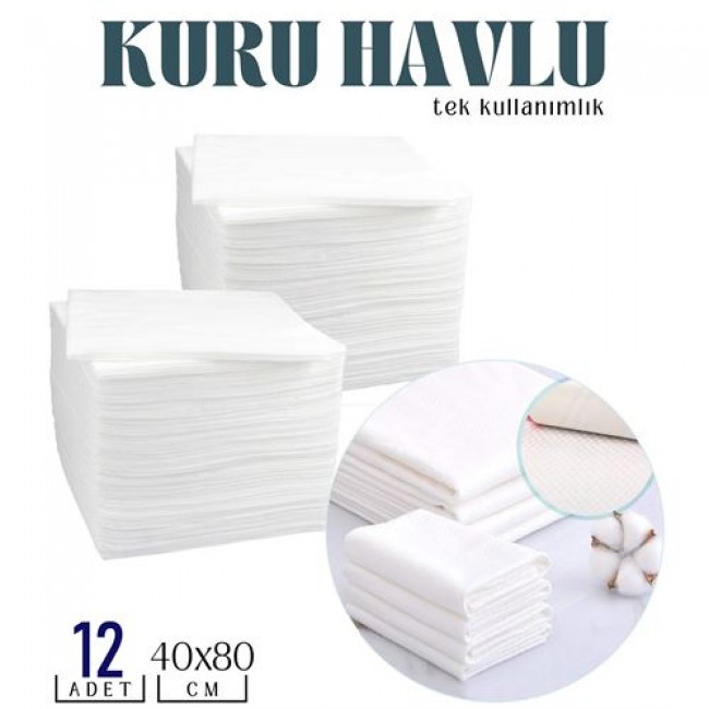 Kuru Havlu çok Amaçlı 40x80 Cm 12 Adet