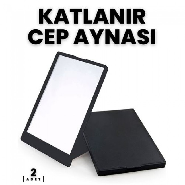 Renkmix Katlanabilir Mini çanta Aynası 2 Li Set