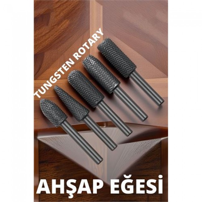 Renkmix Tungsten Ahşap Oyma şekillendirme 5 Li Eğe Seti