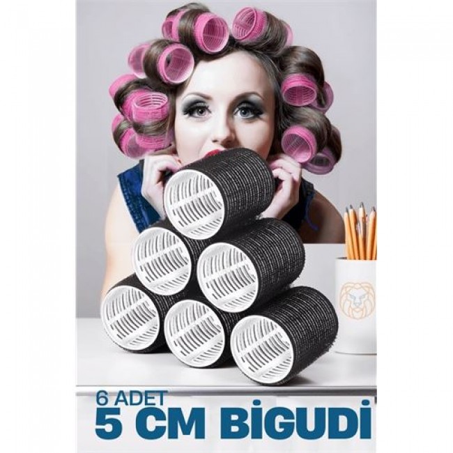 Renkmix 5 Cm Bigudi 6 Li Paket