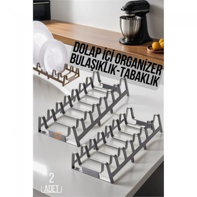 2 Li Dolap İçi Tencere Kapak Ve Tabak Düzenleyici Kurutmalık Organizer