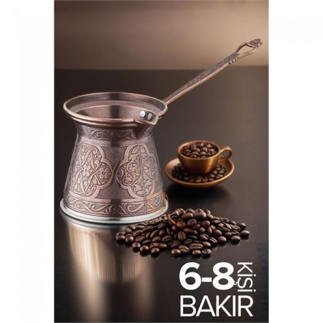 Renkmix 6-8 Kişilik Xl Bakır Cezve İndüksiyon Tabanlı