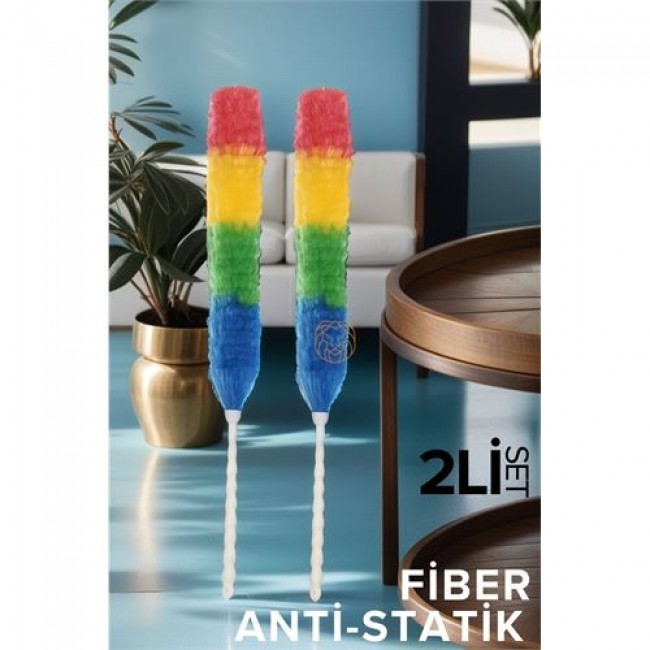 2 Li Set Fiber Toz Alma Püskülü California Design