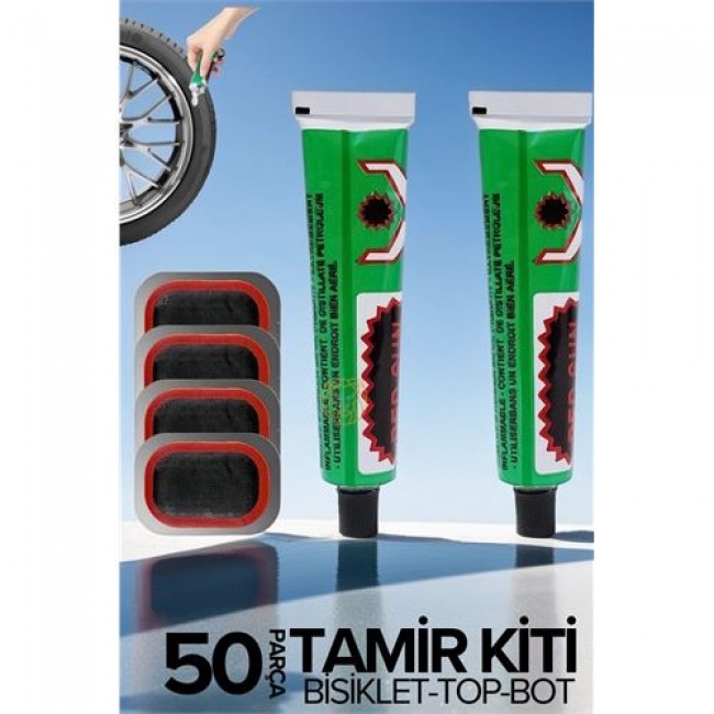 Lastik Yaması 50 Li Set Bisiklet Top Bot