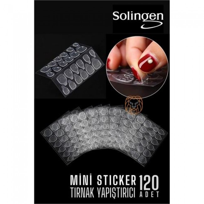 Renkmix Tırnak Yapıştırıcı Solingen Mini Sticker 120 Adet