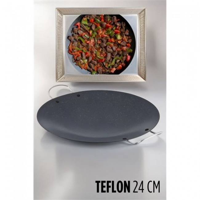 Renkmix Teflon Kavurma Tavası Gözleme Et Sote 24 Cm