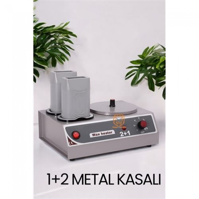 Renkmix Ağda Isıtıcı Sir Ağda Kavanoz Kartuş Ağda Isıtıcı Metal 1+2