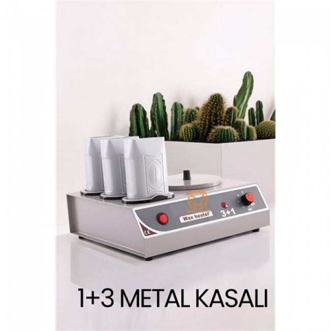 Renkmix Ağda Isıtıcı Sir Ağda Kavanoz Kartuş Ağda Isıtıcı Metal 1+3