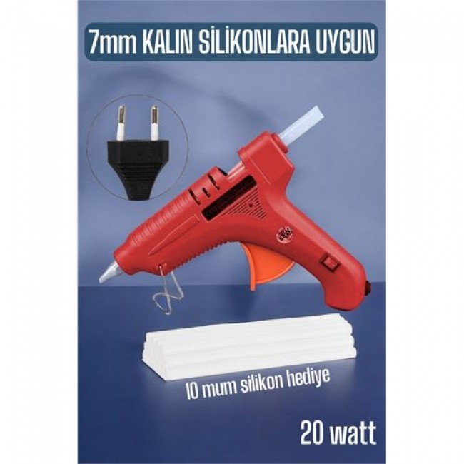 Renkmix Sıcak Silikon Tabancası 20 Watt İnce Tip