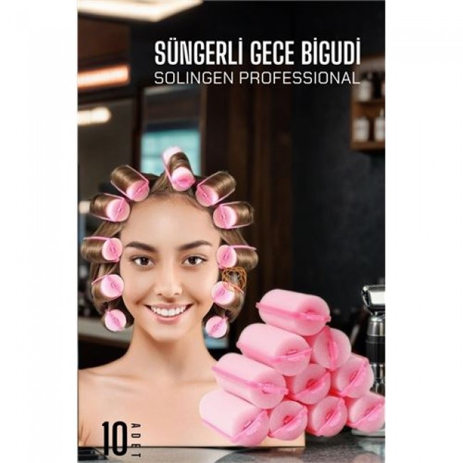 Süngerli Gece Bigudisi 3 Cm 10 Adet Solingen Professional