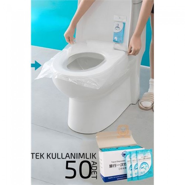 Renkmix Klozet Kapağı Kılıfı Hijyenik  50 Adet