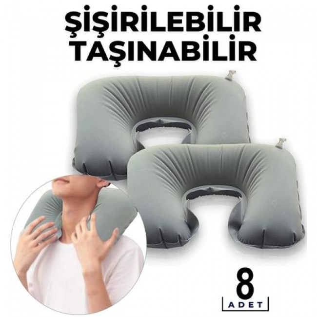 Renkmix 8 Adet Taşınabilir Boyun Uyku Yastığı   Aile Paketi Balvanera Design 718659 Toptan Paket