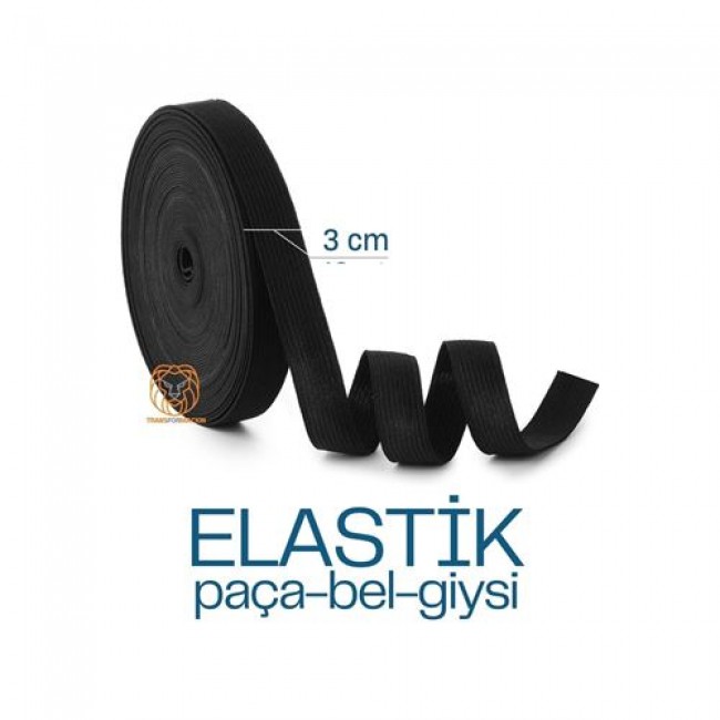 Renkmix 40 Metre Yassı Bel Paça Giysi Lastiği  3 Cm Si̇yah 720670 Toptan Paket