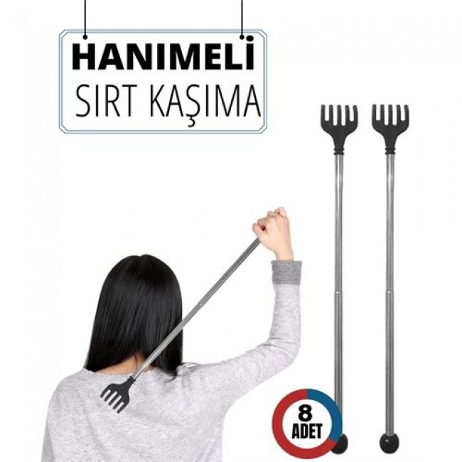 Renkmix 8 Adet Hanımeli Metal Sırt Kaşıma Aparatı 714307 Toptan Paket