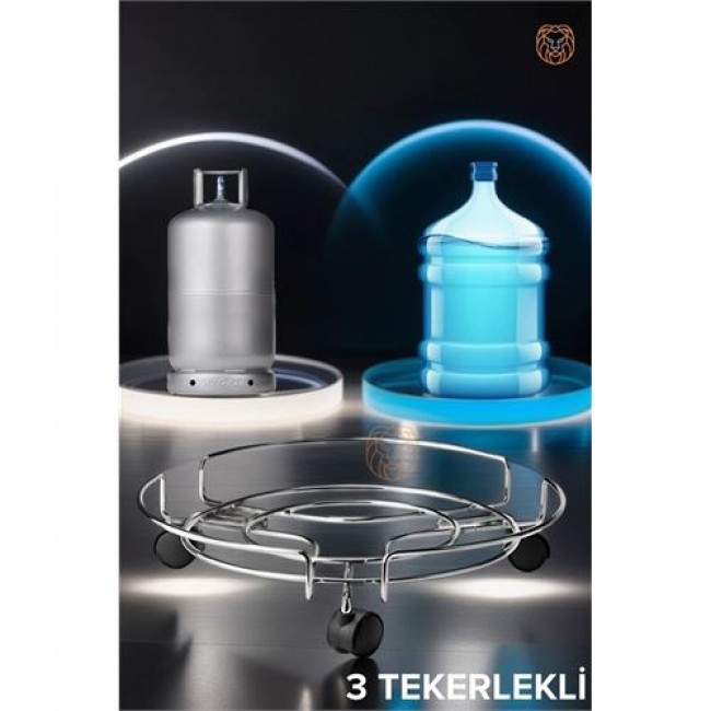 Renkmix 4 Adet Tekerlekli Alüminyum Tüp Ve Damacana Altlığı 423534 Toptan Paket