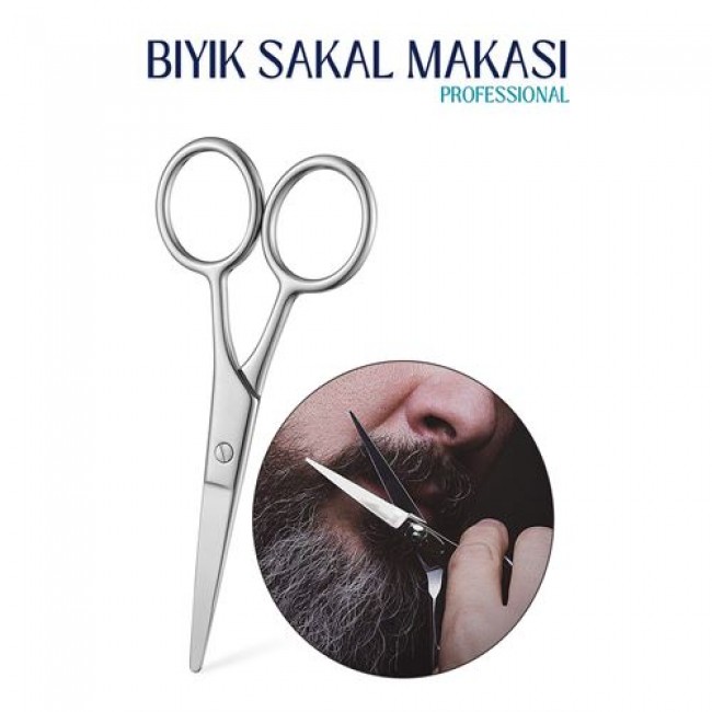 Renkmix 4 Adet Bıyık Sakal Düzeltme Makası 12 Cm Biagio Bianchi Design Toptan Paket