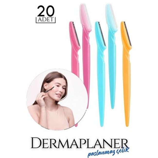 Renkmix 20 Adet çelik Dermaplaner Kitsch Design  718896 Toptan Paket