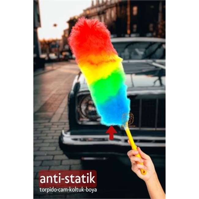 Renkmix 4 Adet Anti-statik Toz Alma Püskülü Torpido Koltuk Kaporta Toz Alma Püskülü 720794 Toptan Paket