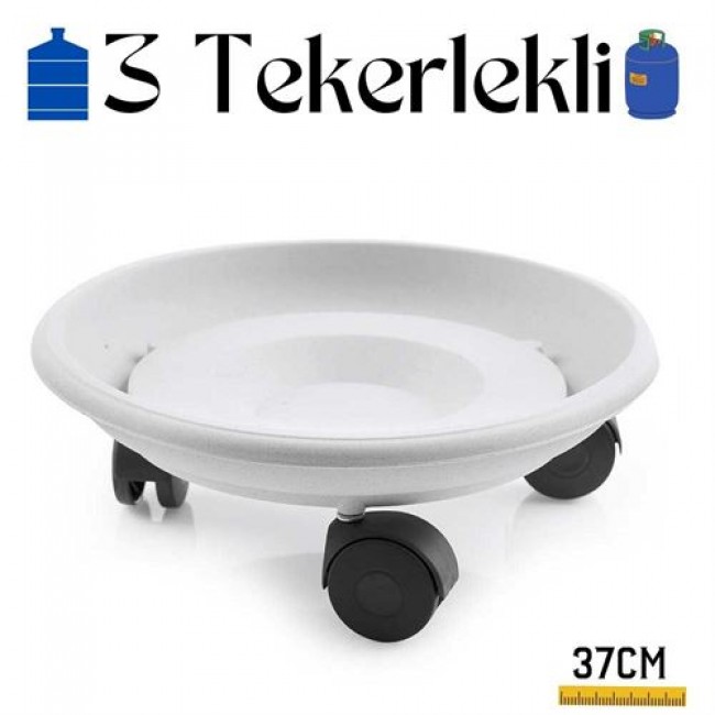 Renkmix 4 Adet Tekerlekli Damacana Ve Tüp Altlığı Beyaz 715719 Toptan Paket