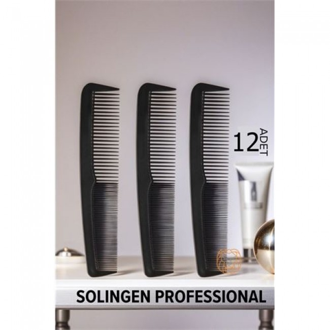 Renkmix 12 Adet Erkek Cep Tarağı 12 Cm  Solingen Professional 719758 Toptan Paket