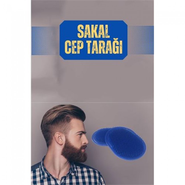 Renkmix 4 Adet Beretta Sakinleştirici Sakal Saç Tarama Tarağı Mavi̇ 716296 Toptan Paket