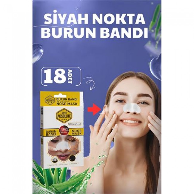 Renkmix Nano Burun Siyah Nokta Bandı Absolute Professional 18 Adet