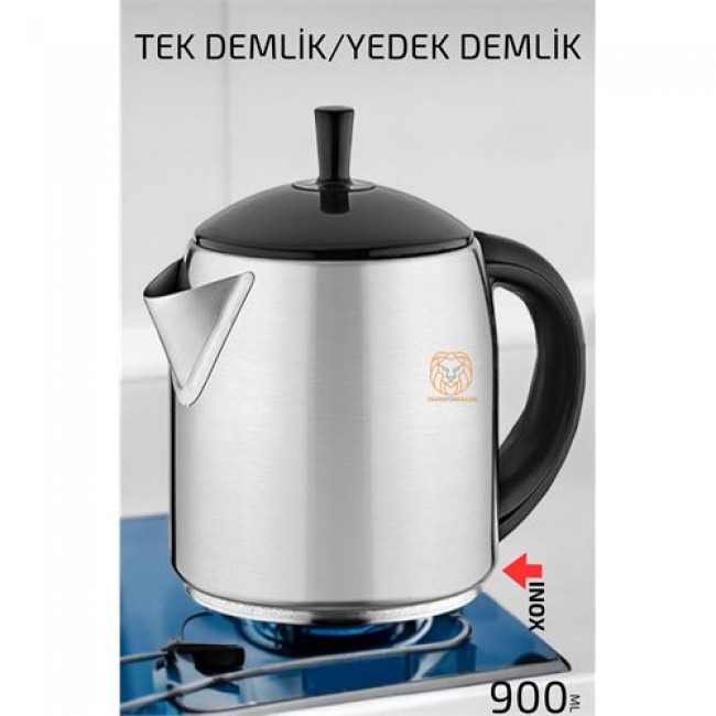 Renkmix Inox Demlik 900 Ml Paslanmaz çelik Semaver çay Makine Demliği