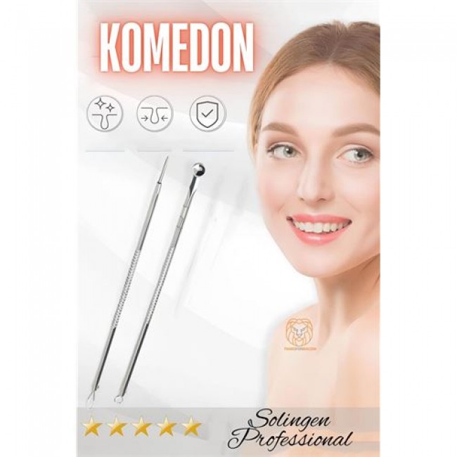 Komedon 2 Li Set çelik Solingen Professional