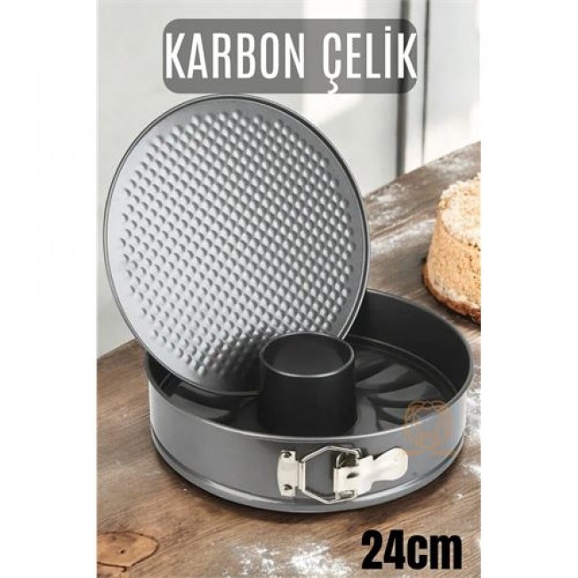 Kelepçeli Kek Kalıbı 24 Cm Karbon çelik