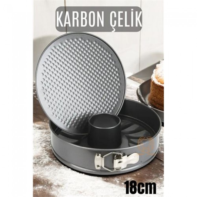 Renkmix Kelepçeli Kek Kalıbı 18 Cm Karbon çelik