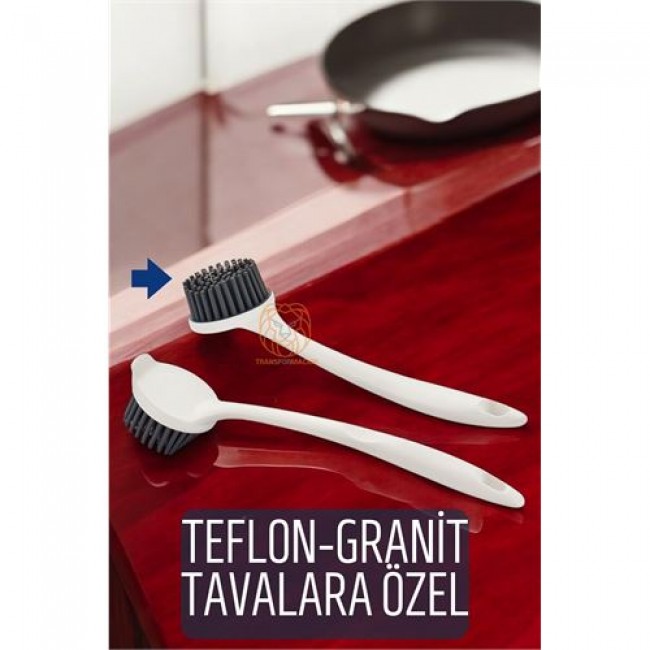 Teflon Ve Granit Tava Tencere Fırçası Silikon Teflon Fırçası