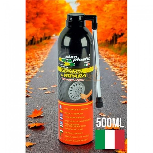 Stac Italy Lastik Tamir Köpüğü Lastik Tamir Ve şişirici Sprey 500 Ml