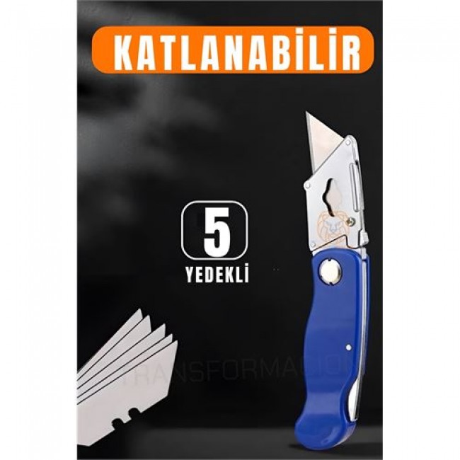 Katlanabilir Halı Kesme Bıçağı Maket Bıçağı Koli Plastik Deri Pvc Kesme Bıçağı