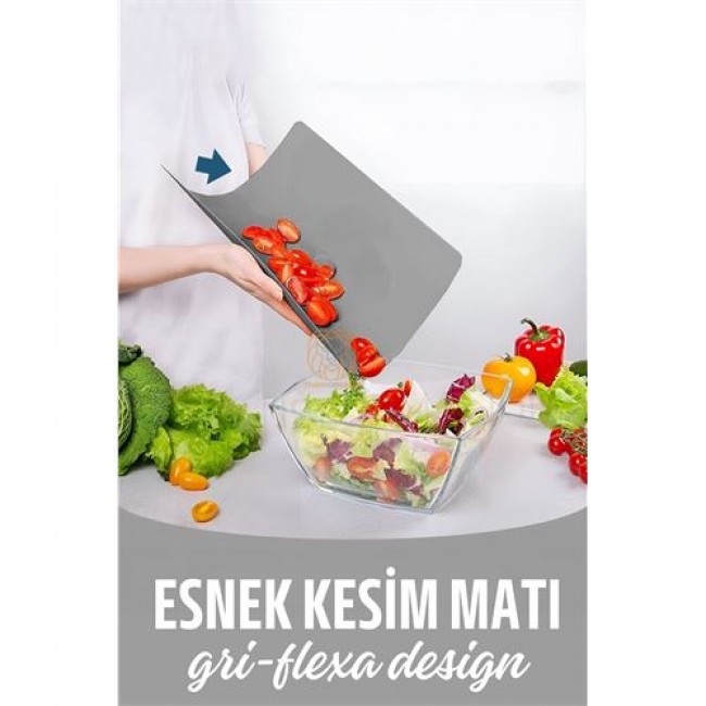 Esnek Plastik Kesim Matı Flexa Design Gri