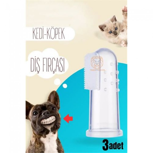 Kedik Köpek Diş Fırçası Silikon Kutulu 3 Lü Set