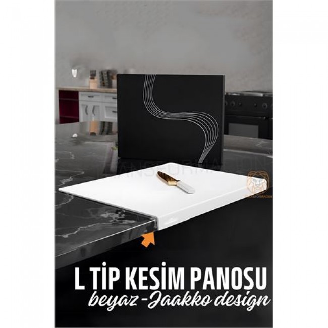 Köşeli Kesim Panosu Beyaz Kesim Tahtası Jaakko Design