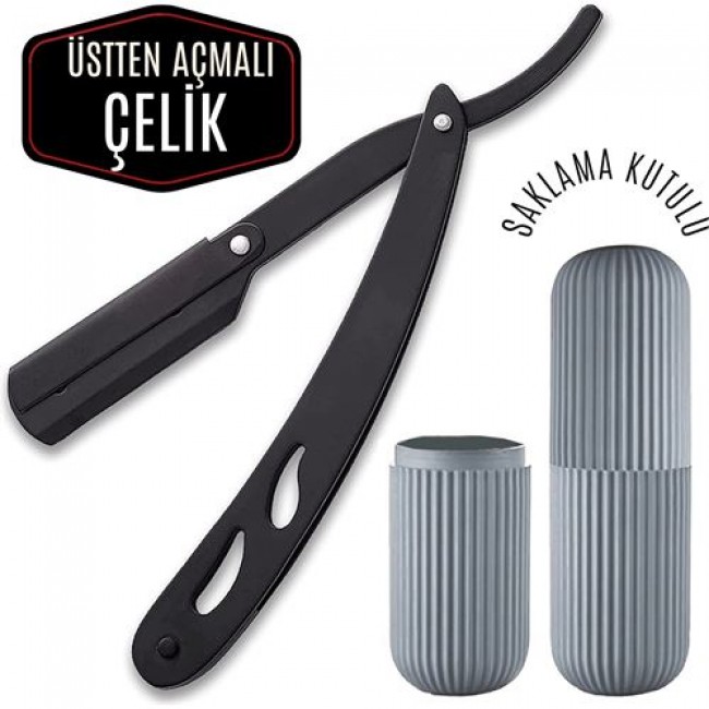 Nano Absolute Black çelik Ustura Kutulu Set