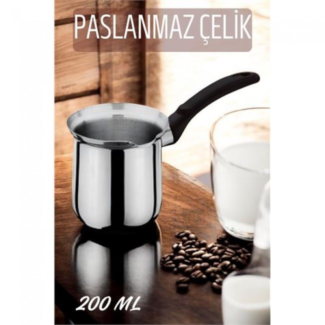 Mini Paslanmaz çelik Cezve 200 Ml