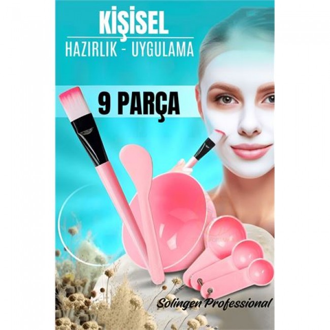 9 Parça Maske Hazırlama Karıştırma Kiti Solingen Professional