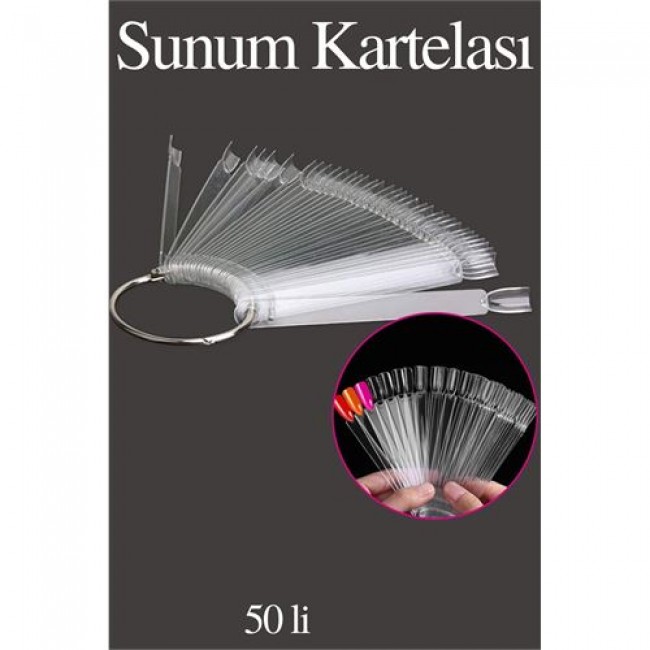 Takma Tırnak Sunum Kartelası şeffaf